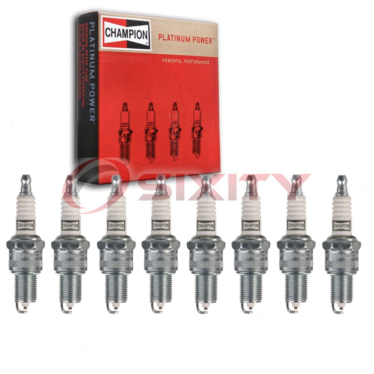 8 pc Champion Platinum Spark Plugs for 1956-1958 Facel Vega FVS 5.4L 5.8L V8 wt