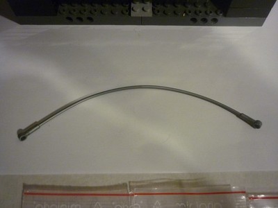 Lego 27965 - 1x Kabel / Schlauch flexibel 22L 2 Verbinderenden - flach silber