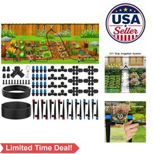 Drip Irrigation Kit 200 Ft Quick Connect 72 Piece Adjustable Emitters for Garden