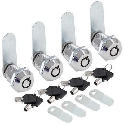 4 Pack Tubular Cam Locks Keyed Alike 3/4 Inch Rv Locks Replacement Cabinet Cam L