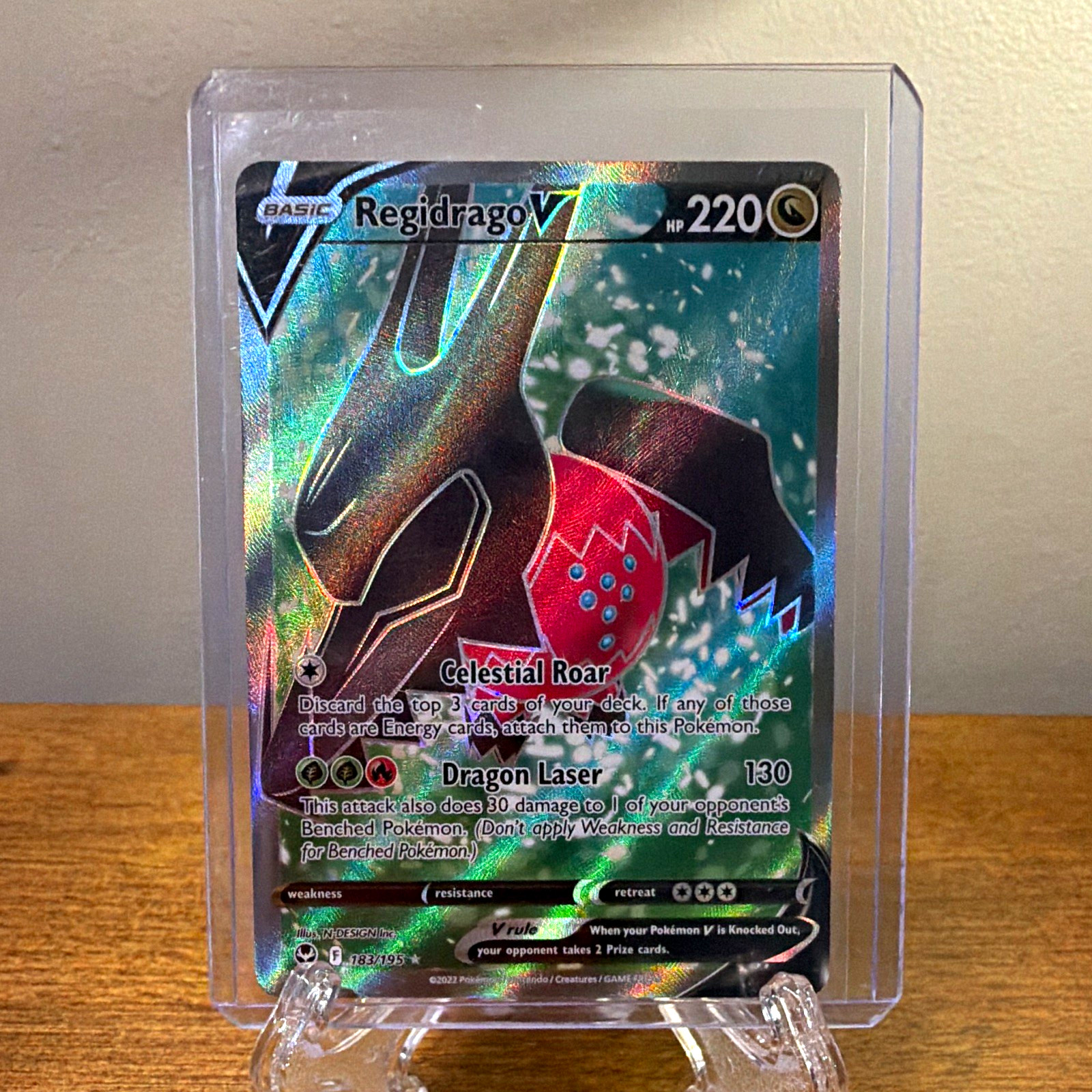 Pokemon TCG Regidrago V 183/195 Silver Tempest Ultra Rare Full Art Holo EN