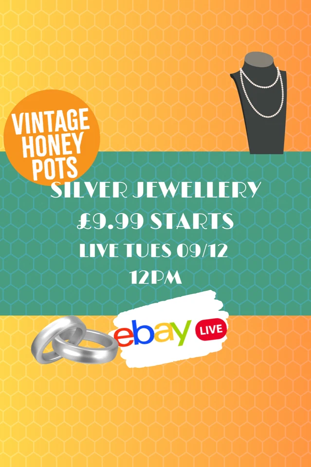 Silver Jewellery Sale £9.99 Starts Tuesday 9th December 12pm