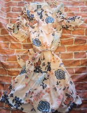 Vince Camuto Womens Shift Dress Size 6 Pink Floral Print Tiered Bell Sleeve