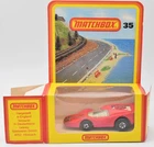 Matchbox Superfast #35 Fandango red, white base. German Box. Lesney England