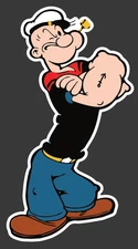 Popeye Vinyl Decal Sticker Car Truck SUV REFINED DETAIL Popeye Sticker Design 4