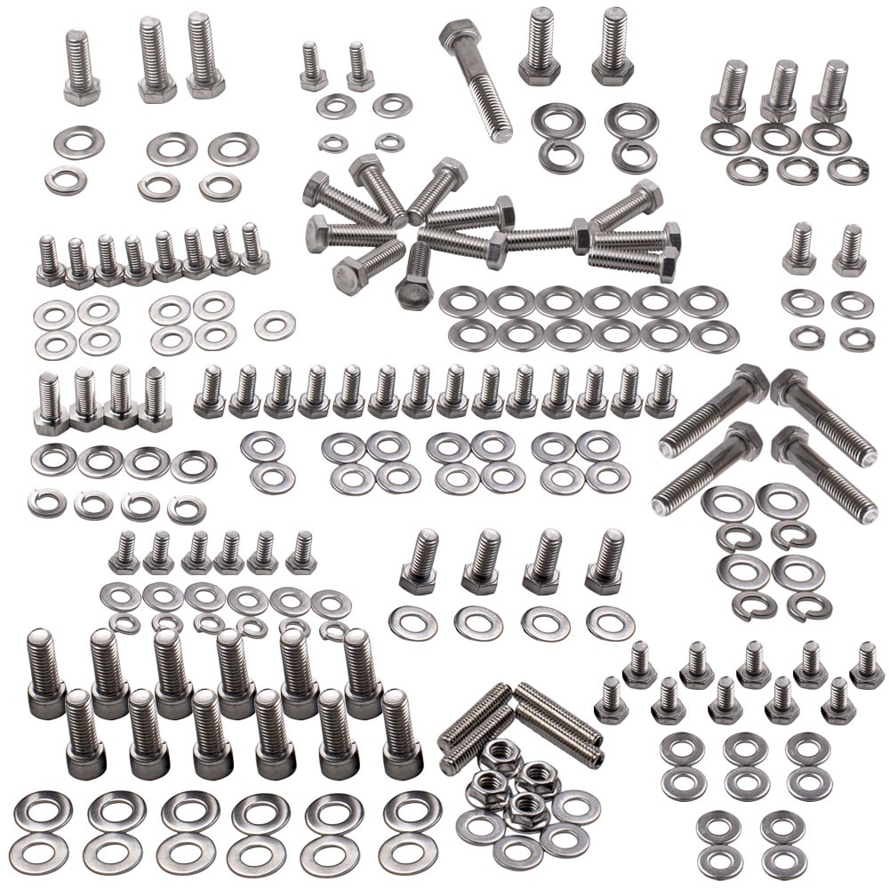 ×205pcs  ENGINE BOLT KIT Motors SBC 350 for CHEVY SBC 265 283 305   BOLT KIT