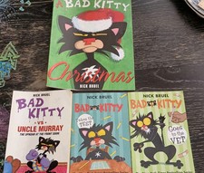 Lot of 4 Bad Kitty Nick Bruel Paperback Books
