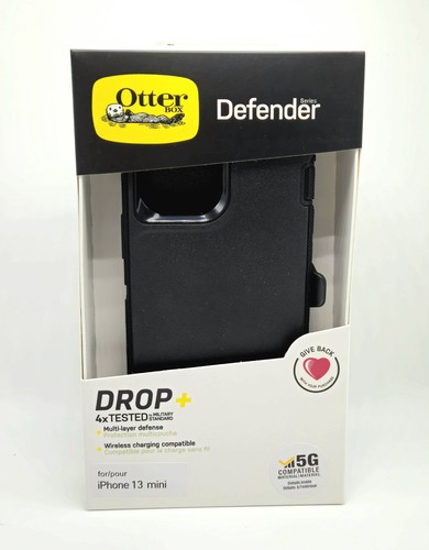 iPhone 13 Mini Hülle - Schwarz Otterbox Defender - Wireless Charging Kompatibel