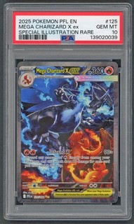Pokemon Karten PSA 10 Mega Charizard Ex 125/094 SIR Phantasmal Flames GEM MT