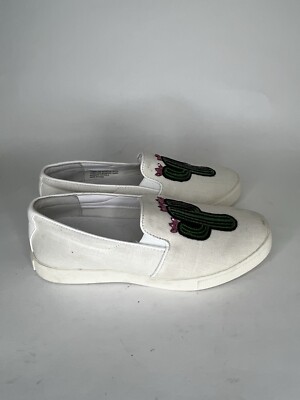 Katy Perry Shoes Slip Ons Women Size 5M White Canvas