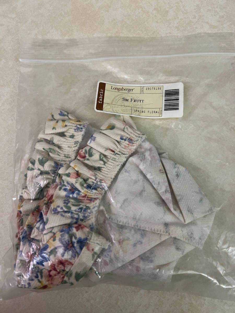 Longaberger 4X4X2" Blue Floral Basket Liner