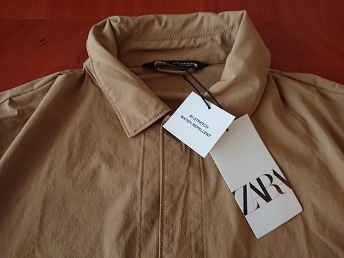 ZARA MEN'S BI-STRETCH JACKET OVERSHIRT 4432/455 | WATER REPELENT | XL | NEW - Picture 3 of 8