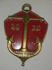 Bristol RI 2020 ANCHOR DOWN ULTRA Marathon Brass & Enamel BOAT ANCHOR Plaque