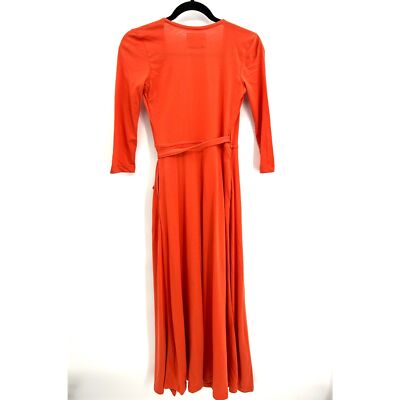 TONLE Orange Wrap Long Sleeve Jersey Stretch Maxi Dress Size XS | eBay TONLE Orange Wrap Long Sleeve Jersey Stretch Maxi Dress Size XS | eBay