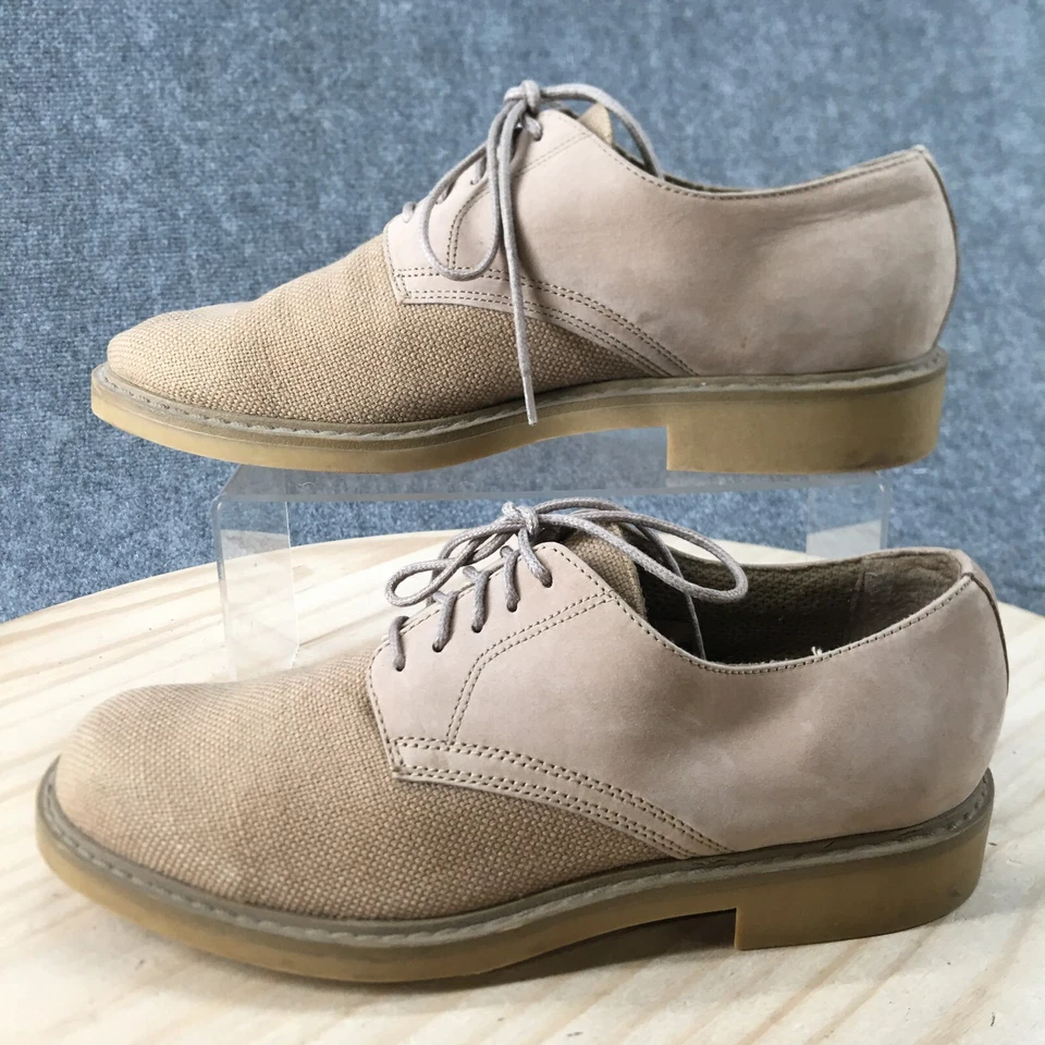 Zapatos en aerosoles para hombre 9 M informales Oxford cómodos beige tela con cordones punta redonda Foto 2 de 4