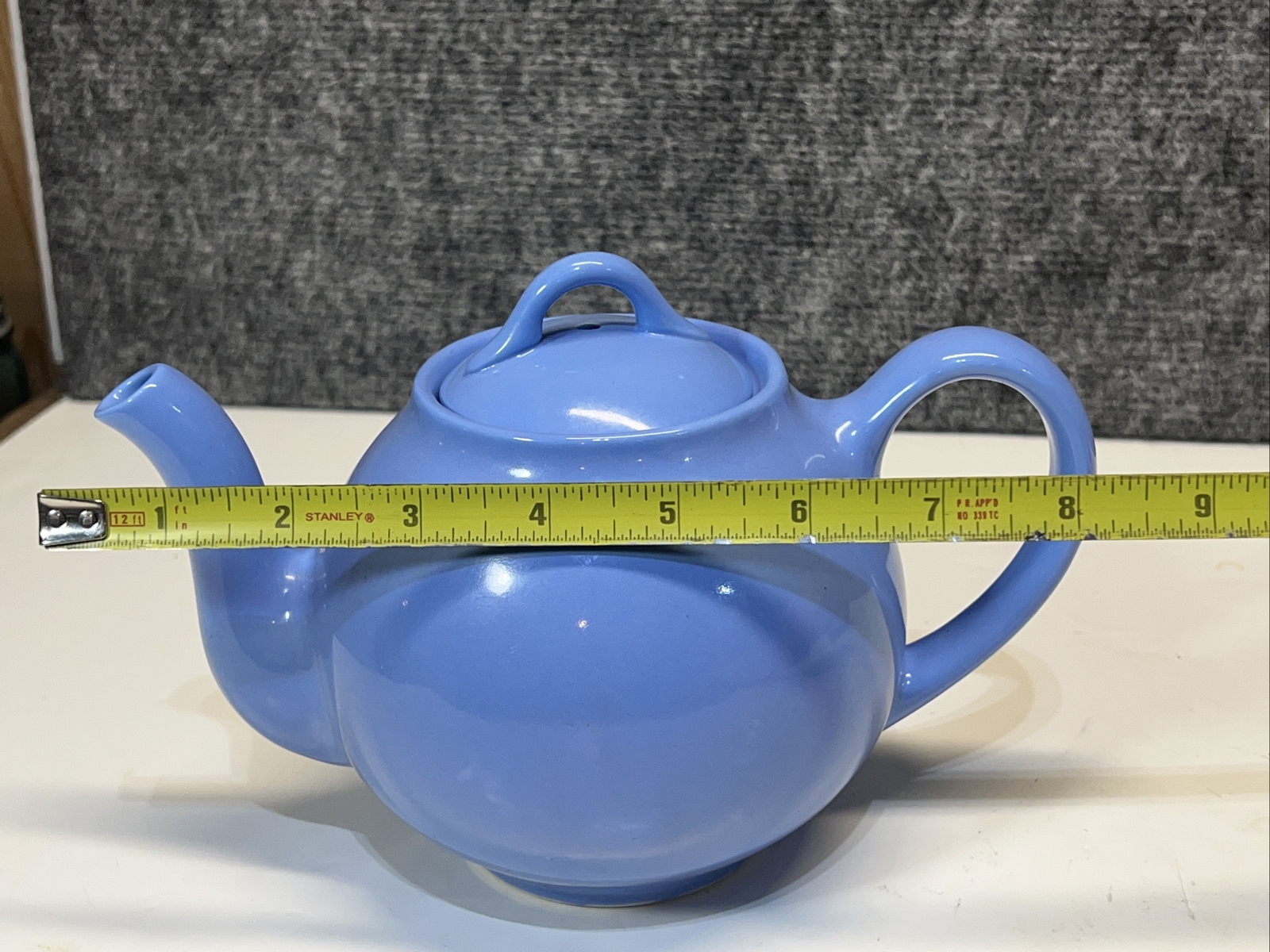 Lipton Antique Vintage Teapot Periwinkle Blue Made in U.S.A 1950s Hall