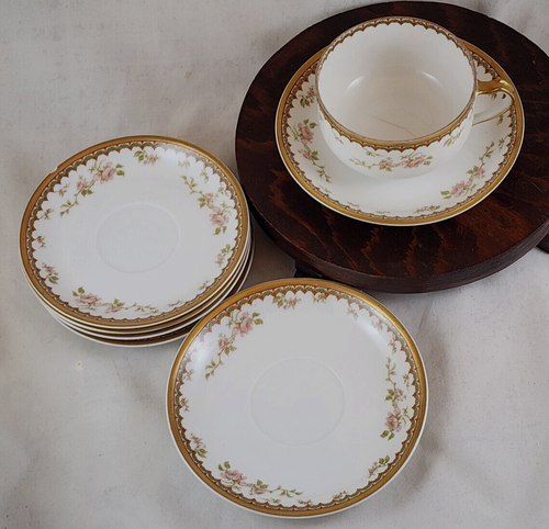 Haviland & Co Limoges France The Valmont Cup &(6) piattini - Foto 10 di 10