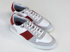 Image of Ted Baker Coppit White and Red Leather Mens Trainers Size 8 - 11 RRP £109