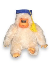 Vintage Russ Luv Pets Gorilla Monkey Peach Gonga Graduation Thumb Sucking Plush.
