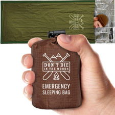 Emergency Sleeping Bag with Hood | Ultralight, Waterproof, Thermal Mylar Sleepin