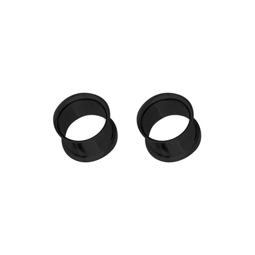 Pair of Surgical Steel PVD Black Double Flare Ear Tunnels Earlets Gauges Plugs - Picture 56 of 108