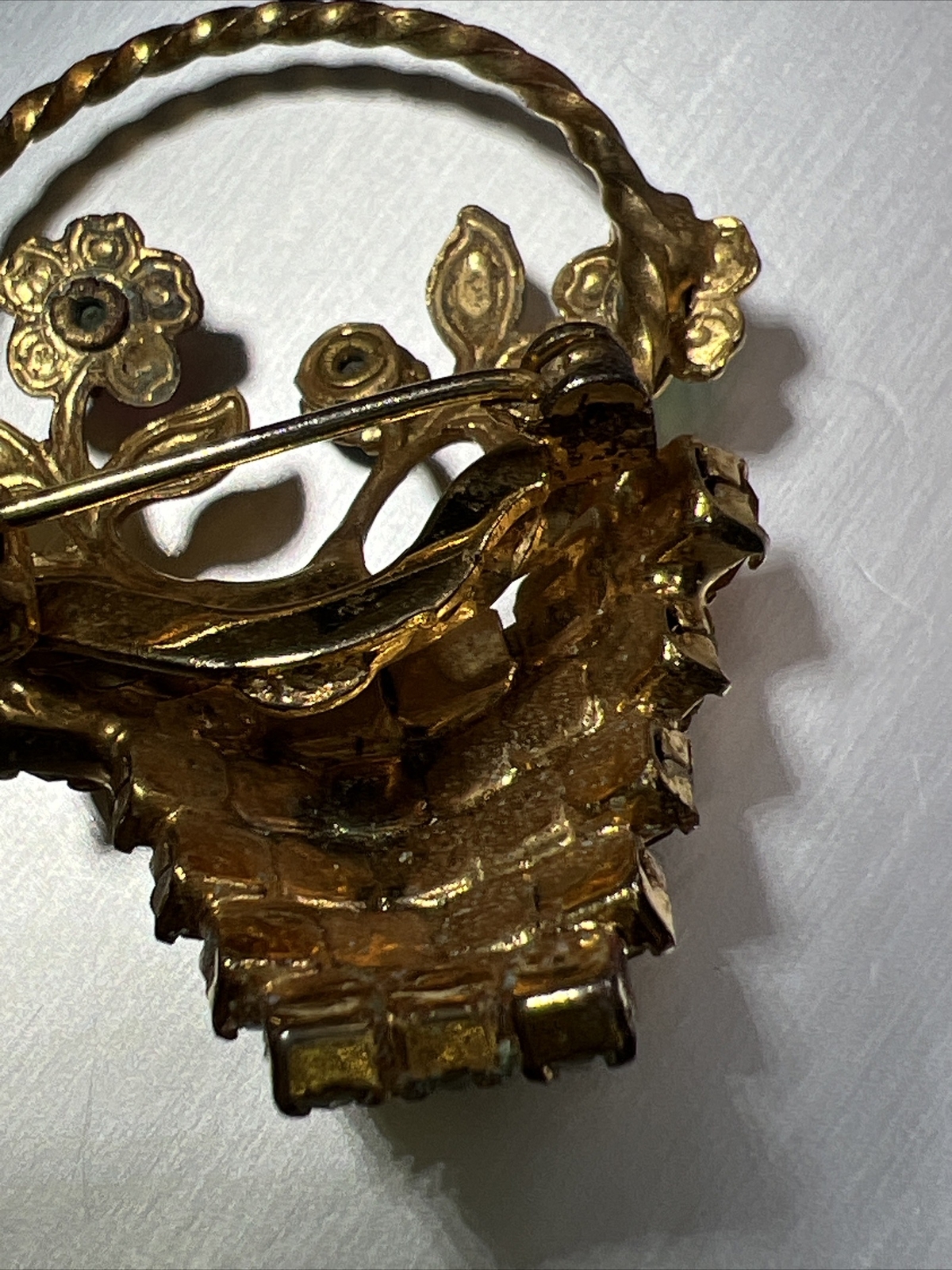 Vintage Spring Basket Brooch Easter - image 12