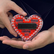 DIY Electronics Kit Heart Shaped RGBs LED Soldering Practice for Educational