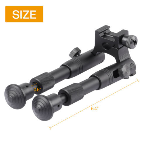 6'' / 6''-9'' Adjustable Fold Rifle Bipod Spring Return For 20mm Picatinny Rail - Picture 2 of 21