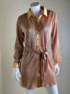 ash and brown color combination dress Max + Women’s Orange Collared Ribbed Belted Sz M (64) Long Sleeve Asymmetric Dress/thumb bright pink Jacket Size & Pant Size:42 / 36W