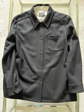 NEW A.P.C. WOOL CHORE JACKET SIZE 42 LARGE NWT $600 BLACK MADE IN BULGARIA