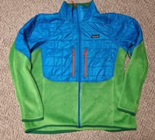 Patagonia Men Nano Puff Hybrid Jacket Size XL Cilantro Green Larimar Blue