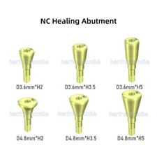 Dental Healing Abutment Caps NC  3.6/4.8mm Fit Straumann ITI Screw Golden