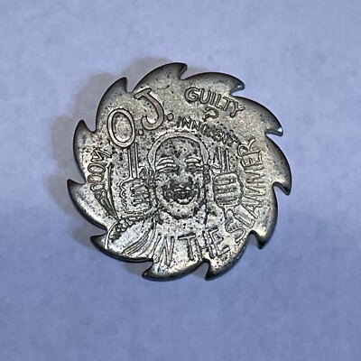Rare OJ  SIMPSON IN THE SLAMMER  ''THE CHASE'' Saw Slammer Metal Error POG Pogs