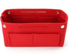 Insert Bag Felt Fabric Storage Pouch Case for Tote,Purse, Tote Bag Color : Red 
