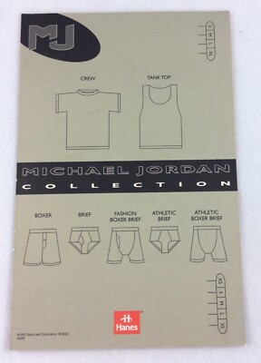 NBA 1997 Michael Jordan Collection Hanes Underwear Promotional 