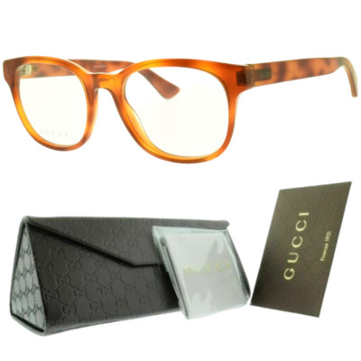 NEW!! GUCCI GG00050 010 Havana Rectangle Full Rim Optical Frame Eyeglasses