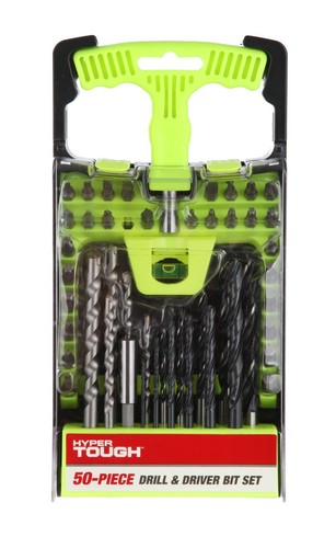 Hyper Tough 50-Piece Drill Bit and 