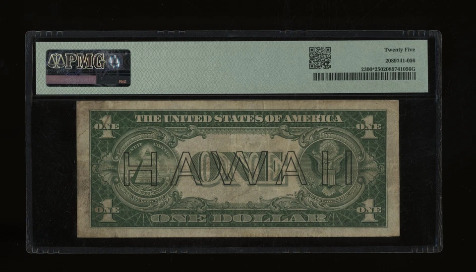 DBR 1935-A $1 Silver STAR Hawaii Fr. 2300* PMG 25 Serial *87372544A - Image 2 of 2