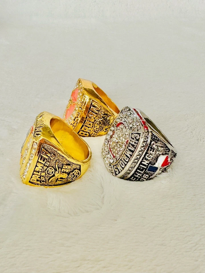 Juego de 3 anillos de campeonato LONGHORNS de la Universidad de Texas, ENVÍO A EE. UU. Foto 3 de 3