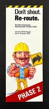 1989 Dan Ryan Expressway Chicago Phase 2 Construction Vtg Travel Brochure I-90