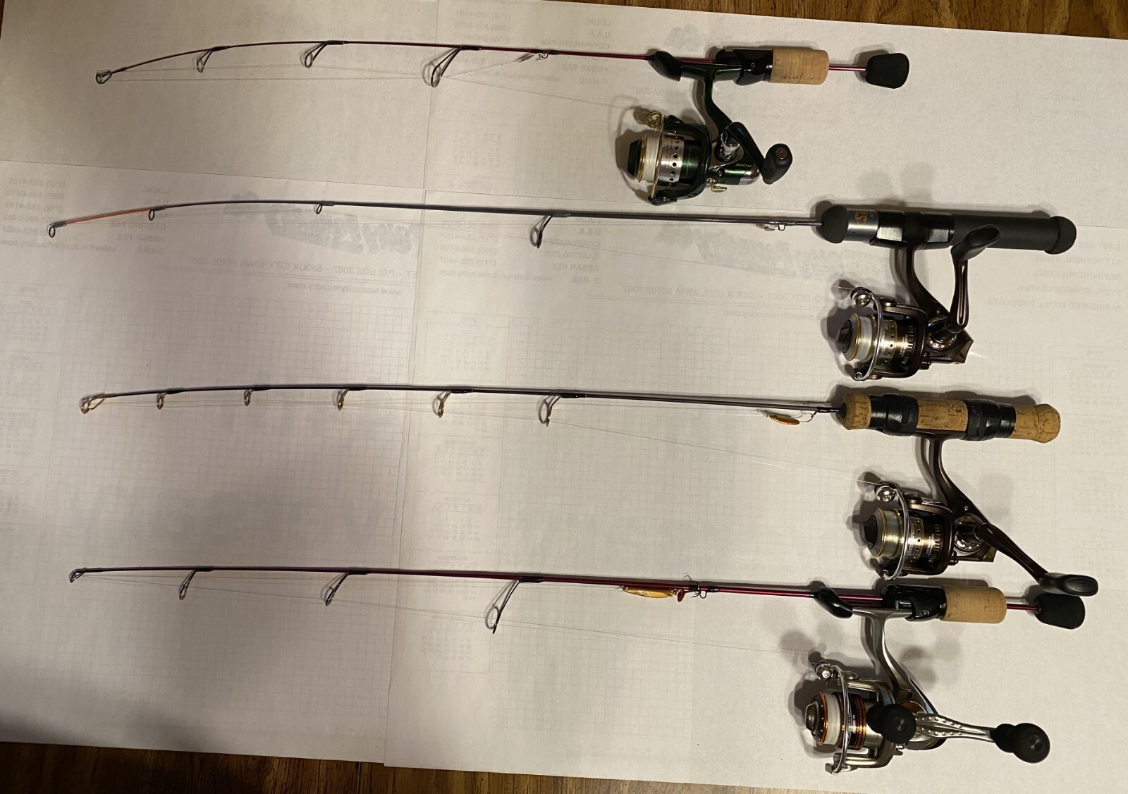 Lot of 4 Ice Fishing Combo Rod & Reel St Croix, HT, Abu Garcia eBay