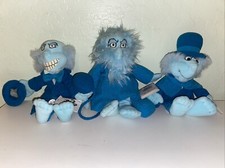 Disney Haunted Mansion Hitchhiking Ghost Set Of 3 Plush Bean Bag New old stock