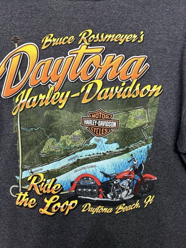 Rossmeyers Daytona Harley Davidson T Shiirt Daytona Motorcycle L Biker Core