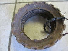 8 Vintage 7" JOHN DEERE Rusty Cast Iron Planter Plate (4) H697-R (4) H8504-R