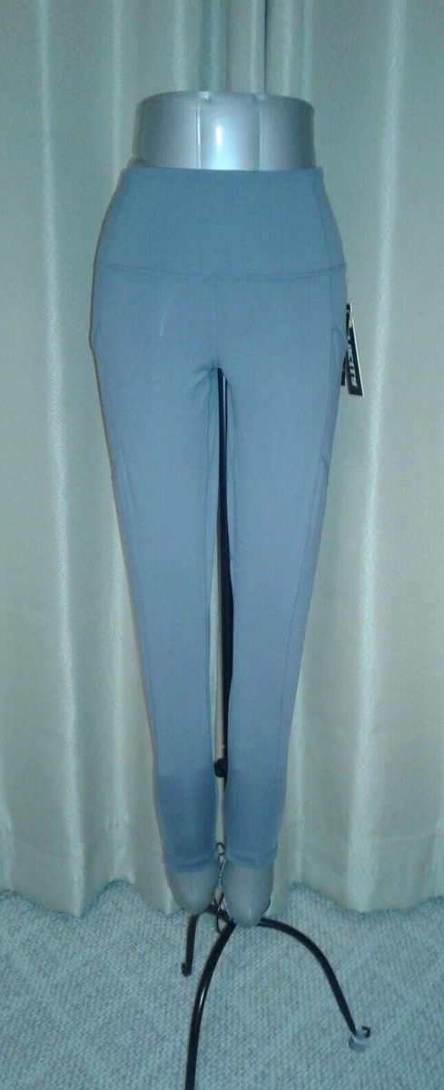 NWT Velocity Yoga Ankle Leggings • High Waist • Pockets • Blue