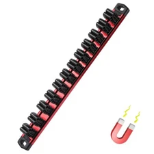 WORKPRO Magnetic Screwdriver Organizer 12 Slots Aluminum Wrench Rail Tool Holder