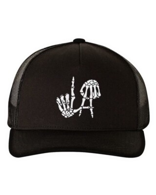 Bone Shaka Hat LA Los Angeles Shaka Bones Hand Trucker Mesh