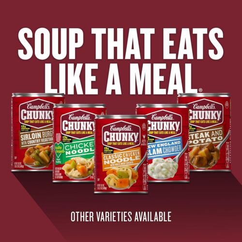 (8 Pack) Campbell's Chunky Heart Healthy Chicken Noodle Soup, 16.1 Ounce - Picture 8 of 8