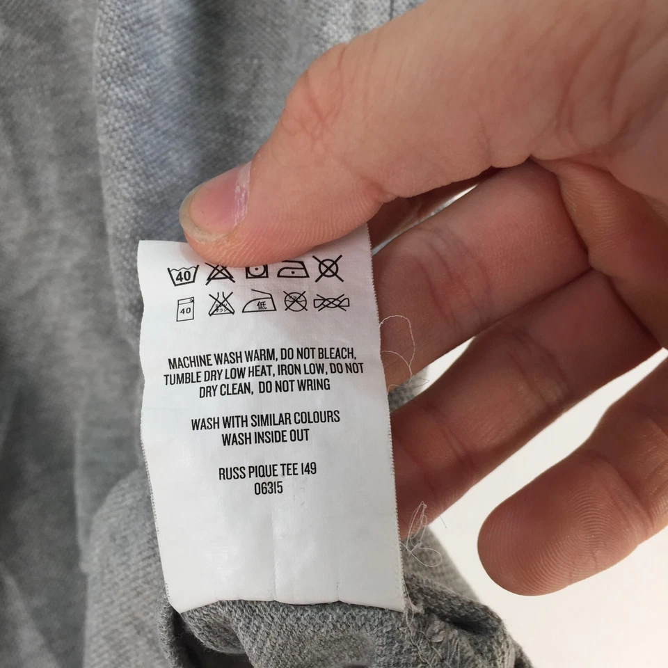 dr denim hombre camiseta talla M gris manga corta cuello redondo algodón 078029 Foto 3 de 4