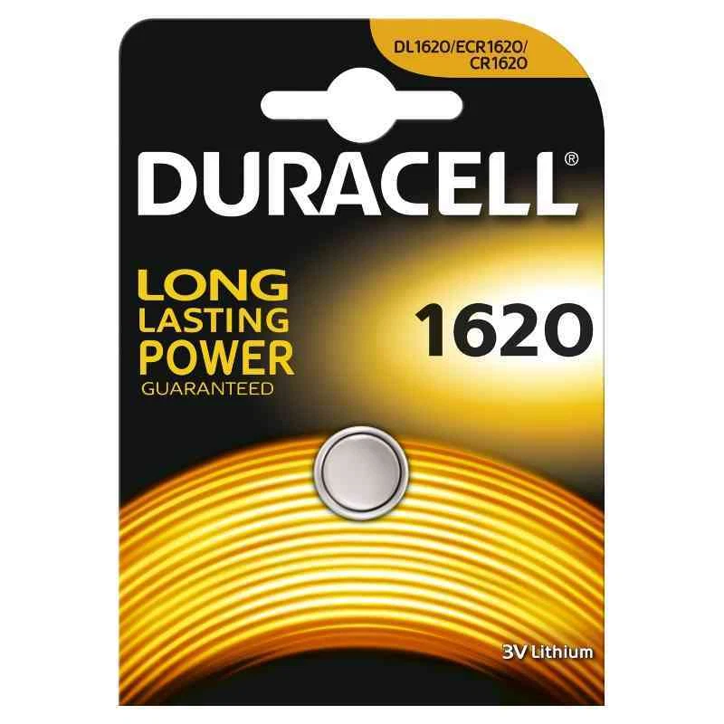 Pila CR1620 DURACELL 1620 Batteria Litio 3V BATTERIE DL1620 ECR1620